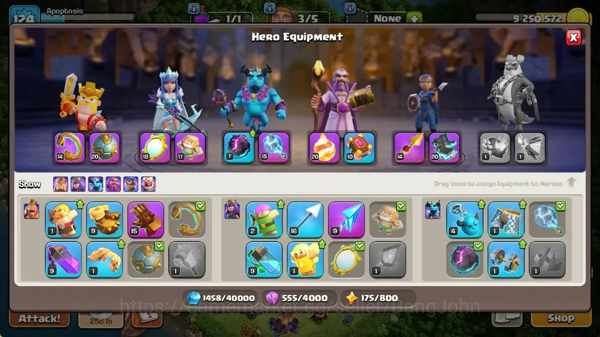 Clash of Clans Accounts Global | TH14-BH9|LVL 124|Witch17 League|HH8|BK78, image 10