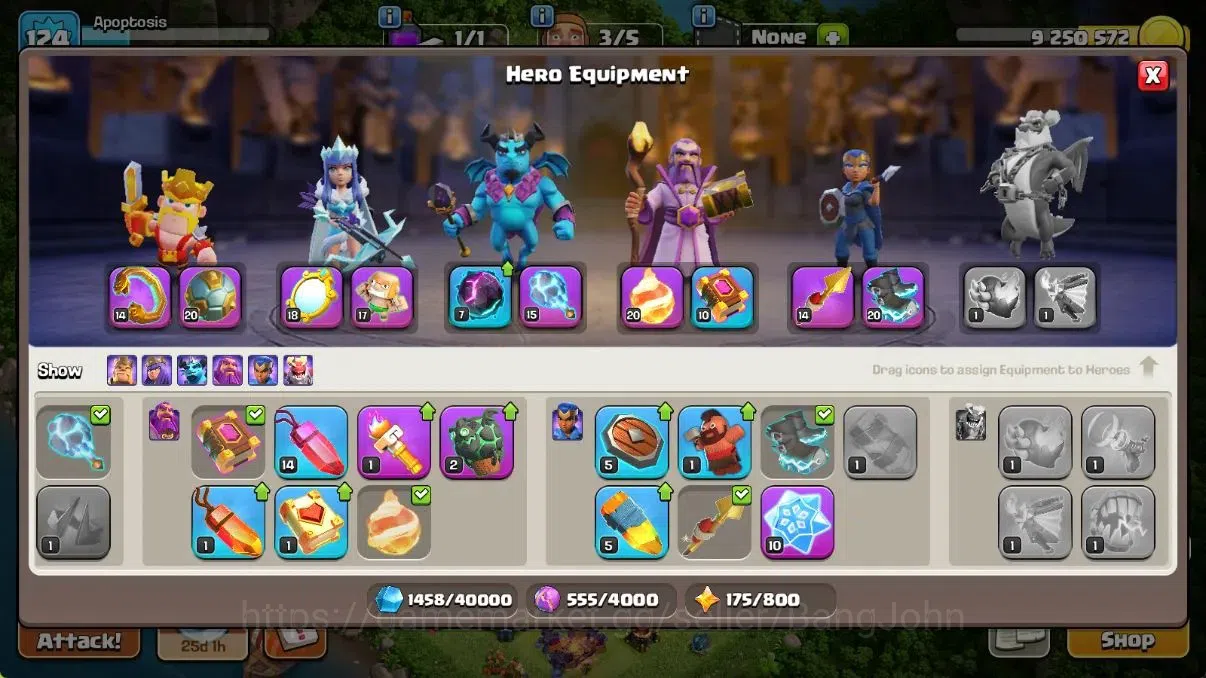 Clash of Clans Accounts Global | TH14-BH9|LVL 124|Witch17 League|HH8|BK78, image 11