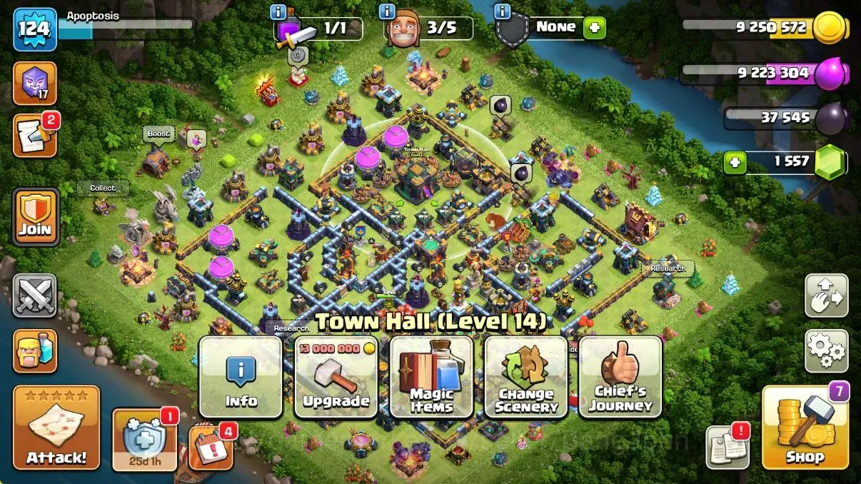 Clash of Clans Accounts Global | TH14-BH9|LVL 124|Witch17 League|HH8|BK78, image 2