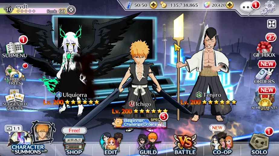 Bleach: Brave Souls Accounts GLOBAL]20k Orb+Fresh All Story| TenjiroTYWB24,Mash image 16
