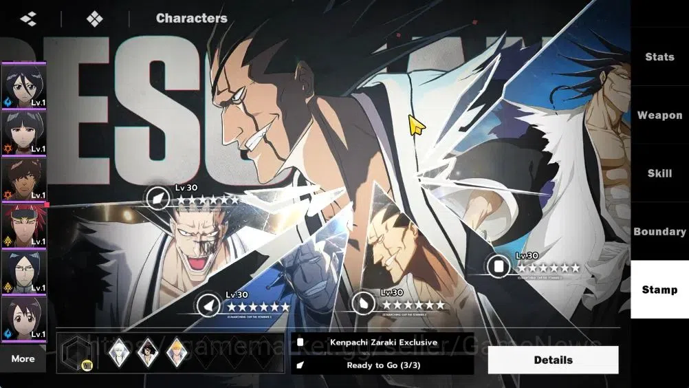 BLEACH: Soul Resonance Accounts NUVERSE SEA|Lvl 61|9 SSR|8 Sign|(IchigoIH,KenpachiB2,KisukeB1)+CoreStamp (Ulquiorra 12