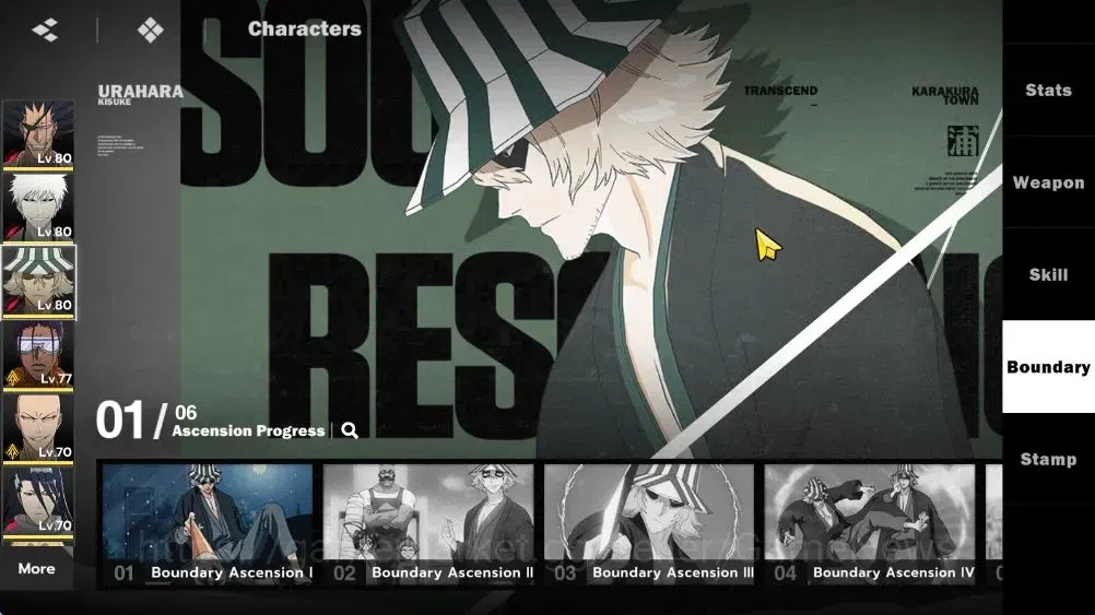 BLEACH: Soul Resonance Accounts NUVERSE SEA|Lvl 61|9 SSR|8 Sign|(IchigoIH,KenpachiB2,KisukeB1)+CoreStamp (Ulquiorra 15