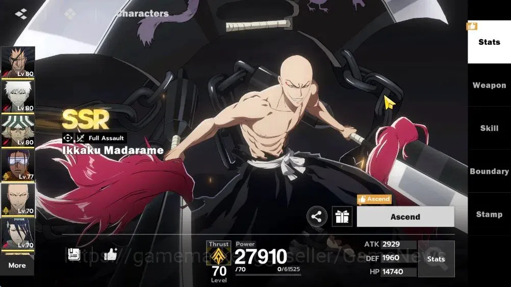 BLEACH: Soul Resonance Accounts NUVERSE SEA|Lvl 61|9 SSR|8 Sign|(IchigoIH,KenpachiB2,KisukeB1)+CoreStamp (Ulquiorra 19
