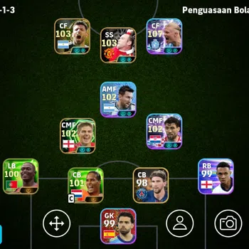 eFootball Accounts Others Mobile|PW 3137|Wayne Rooney BigT,MateoKovacicShowT,ErlingHaalandShow T,Kein Sato Show T,Steven