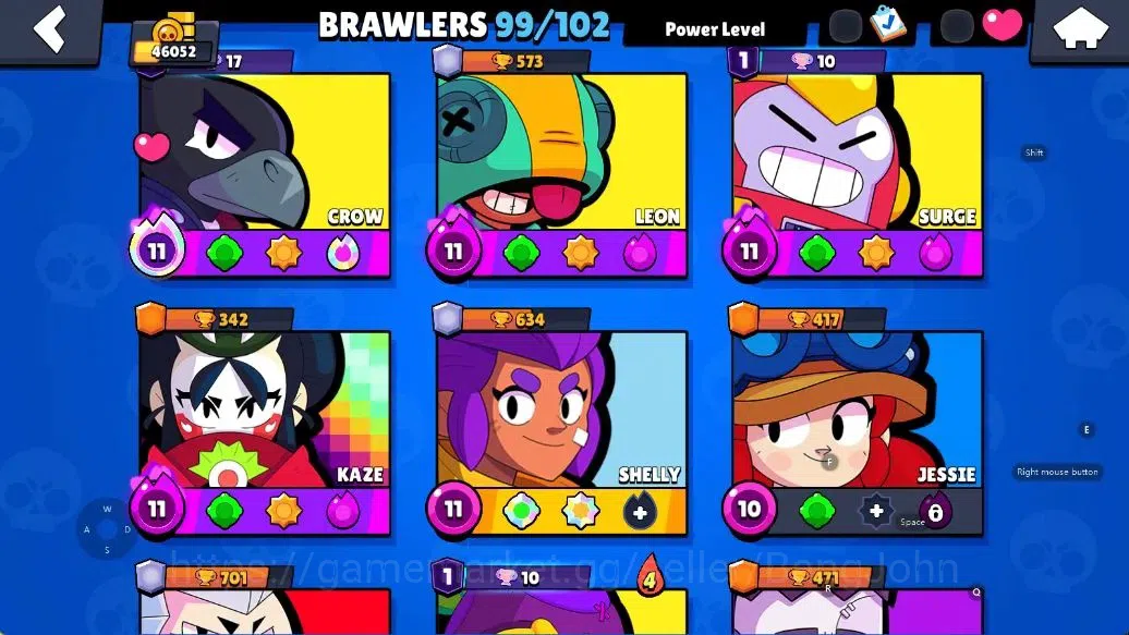 Brawl Stars Accounts Android | 46052 Thropy|99 Brawler- 29 Max Lvl - 28 Hypercharge |10k Bling+142 Gems | TakeEmail Check SS 10