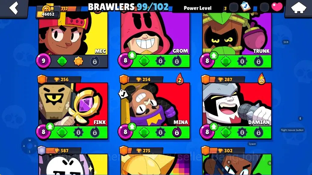 Brawl Stars Accounts Android | 46052 Thropy|99 Brawler- 29 Max Lvl - 28 Hypercharge |10k Bling+142 Gems | TakeEmail Check SS 12