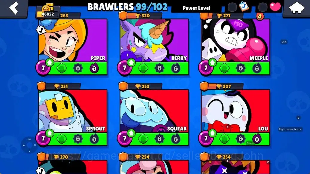 Brawl Stars Accounts Android | 46052 Thropy|99 Brawler- 29 Max Lvl - 28 Hypercharge |10k Bling+142 Gems | TakeEmail Check SS 14