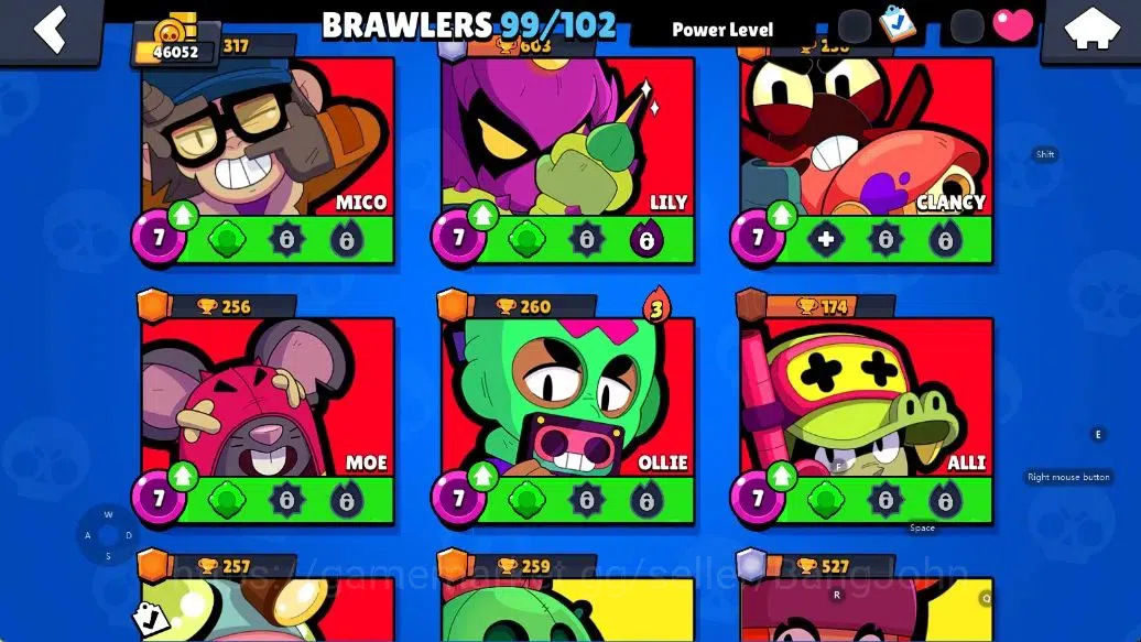 Brawl Stars Accounts Android | 46052 Thropy|99 Brawler- 29 Max Lvl - 28 Hypercharge |10k Bling+142 Gems | TakeEmail Check SS 16