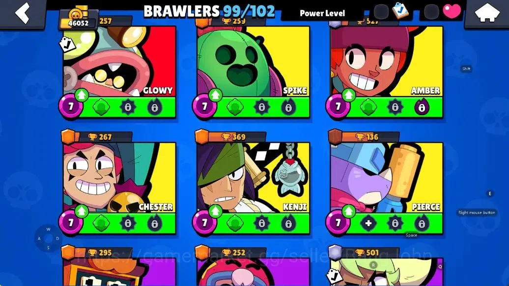 Brawl Stars Accounts Android | 46052 Thropy|99 Brawler- 29 Max Lvl - 28 Hypercharge |10k Bling+142 Gems | TakeEmail Check SS 17