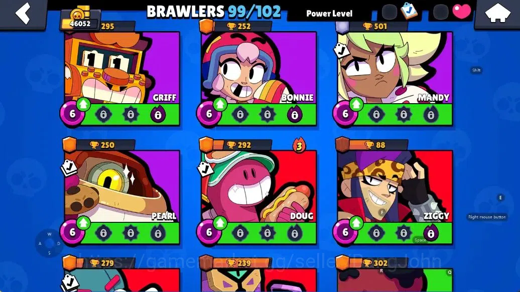 Brawl Stars Accounts Android | 46052 Thropy|99 Brawler- 29 Max Lvl - 28 Hypercharge |10k Bling+142 Gems | TakeEmail Check SS 18