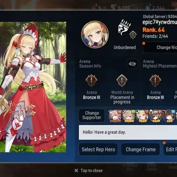 Epic Seven Accounts High-End Global|SS 2.0K|5.8K M,Medal|6ML (RoL,FCeci,SBAra,DDRay,Belian Etc.)|PoH ON|Shadow King