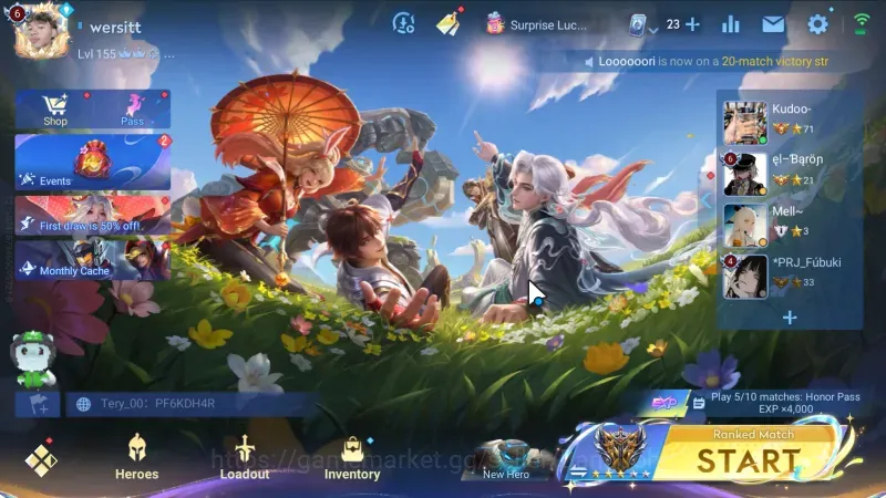 Honor of Kings Accounts Rare Skin Global | 117H 205S | 1 Precious | 1 LOM | 2 Limited | KIC Luna | 5 Legend | 2 LNY 2024 | 3 1