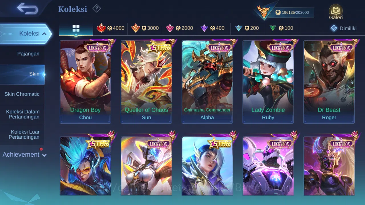 Mobile Legends: Bang Bang Accounts GLOBAL Hero 132 Skin 462 | Legend Franco Alu | Asp image 10