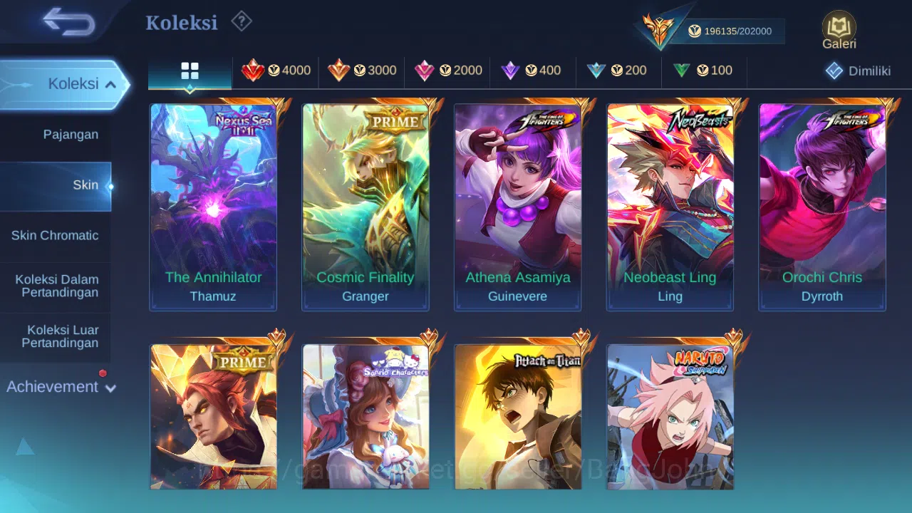 Mobile Legends: Bang Bang Accounts GLOBAL Hero 132 Skin 462 | Legend Franco Alu | Asp image 13