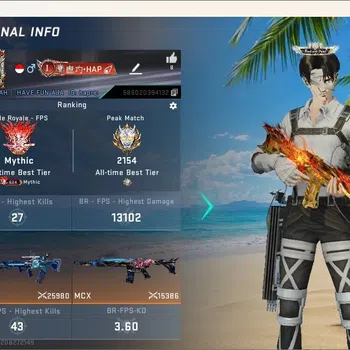 Blood Strike Accounts Collab Skin ASIA | 1 EVO: FAL|Eternal MP7-Tidesong Lv.3|Ultra Melee:The Iron-|2 AOT
