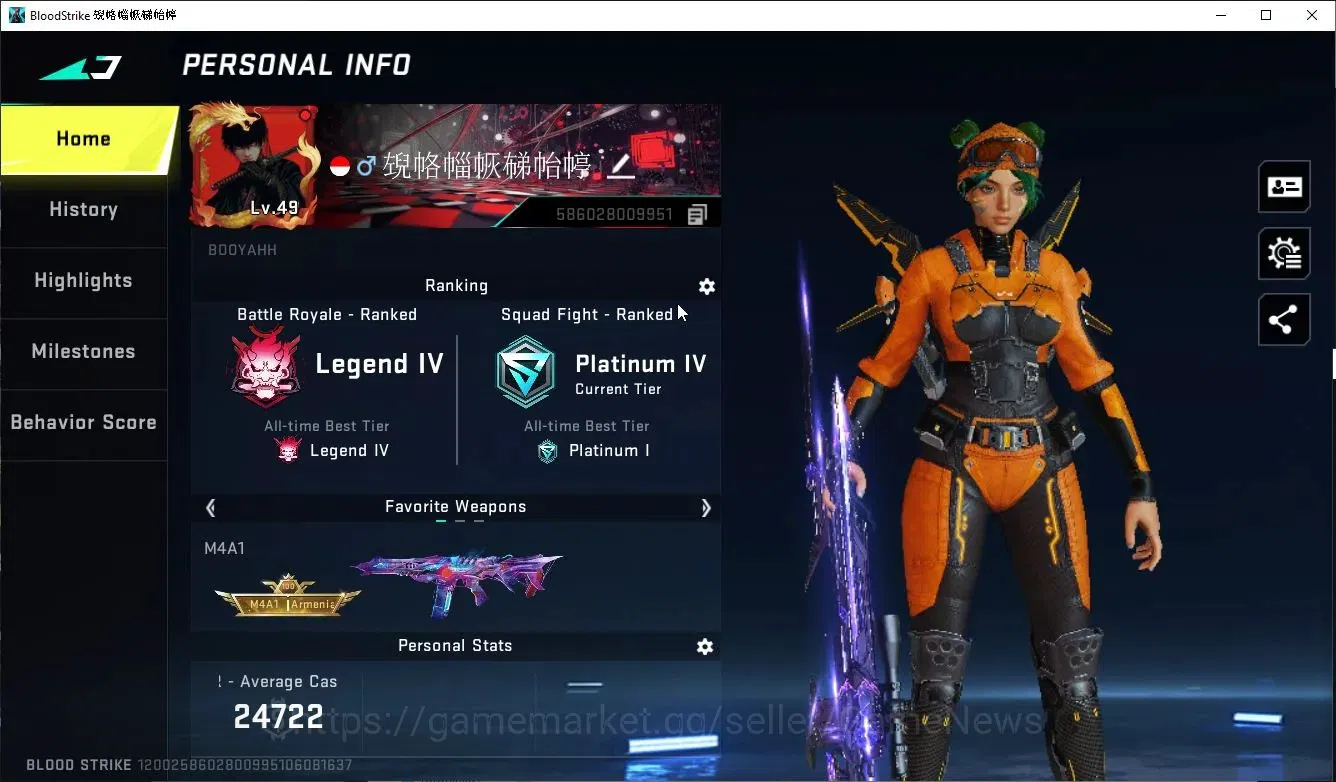 Blood Strike Accounts ASIA|ETERNAL DEagle-Scorpius|9 ULTRA[M4A1,Vector,U image 2