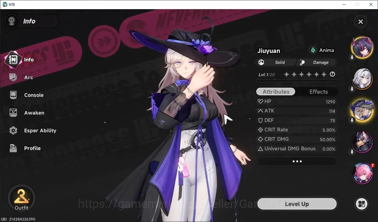 Neverness to Everness Accounts Global EU|HL 3|2 S Class|1 Limited (Shinku) + (Jiuyuan)+1 S-Class Selector Box|Selector ON|2 2
