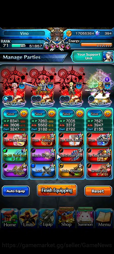 Grand Summoners Accounts Global|Rank 71|21 Ascend|RoyTW,Summer (MiyuTW,Luvi image 3