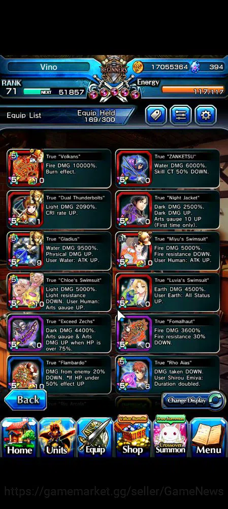 Grand Summoners Accounts Global|Rank 71|21 Ascend|RoyTW,Summer (MiyuTW,Luvi image 5