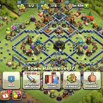 Clash of Clans Accounts High-End LV 134||TH 17-BH 10|HH 9|Limitd Skin|BK 26,AQ 26,GW 14,MP 12,RC 12,DD 8|BM 13,BC 19|377