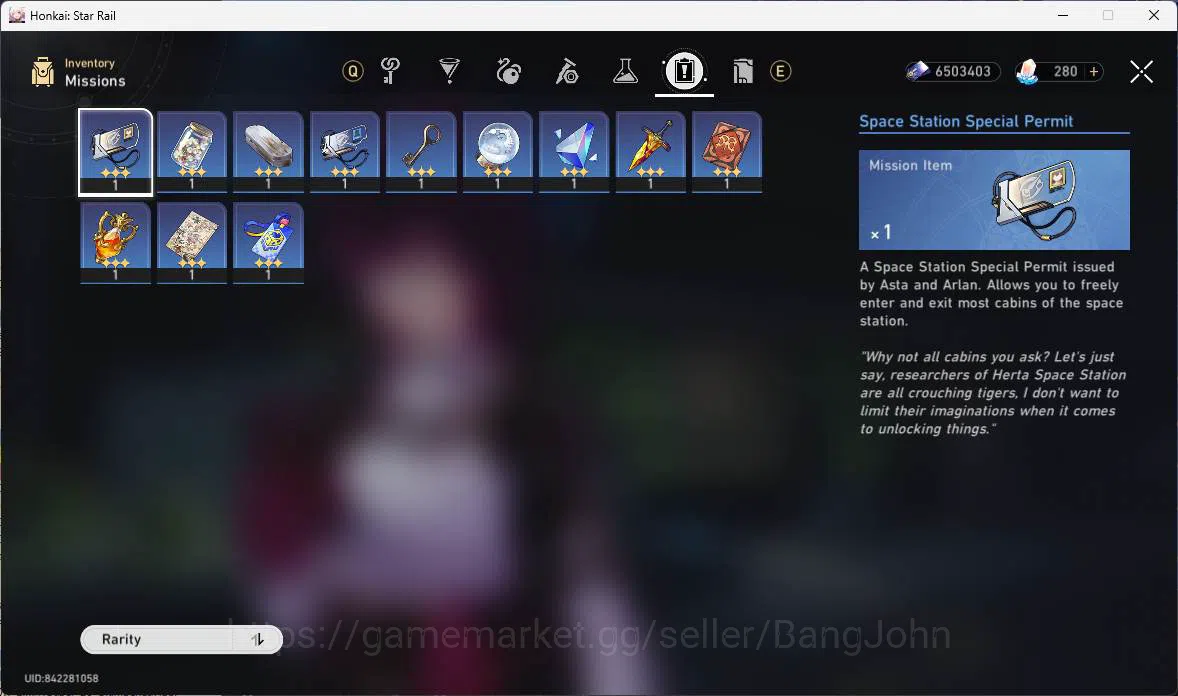 Honkai Star Rail Accounts Others ASIA|TL 40|3 Limit|Yao Guang, Kafka, Dan Heng PT,etc|Check SS|MC Male|HSR226B 10