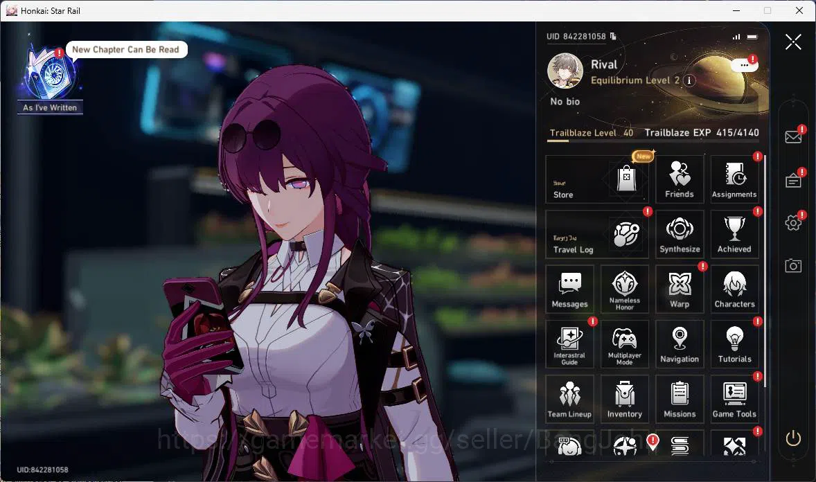 Honkai Star Rail Accounts Others ASIA|TL 40|3 Limit|Yao Guang, Kafka, Dan Heng PT,etc|Check SS|MC Male|HSR226B 12