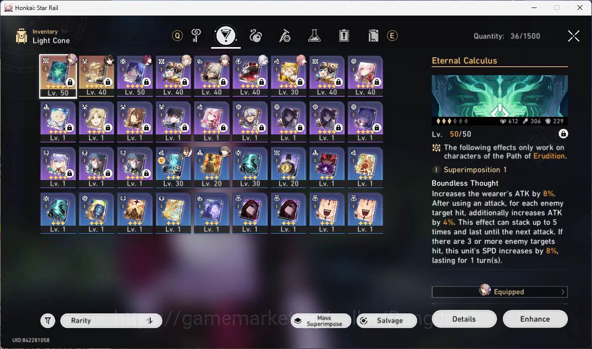 Honkai Star Rail Accounts Others ASIA|TL 40|3 Limit|Yao Guang, Kafka, Dan Heng PT,etc|Check SS|MC Male|HSR226B 7