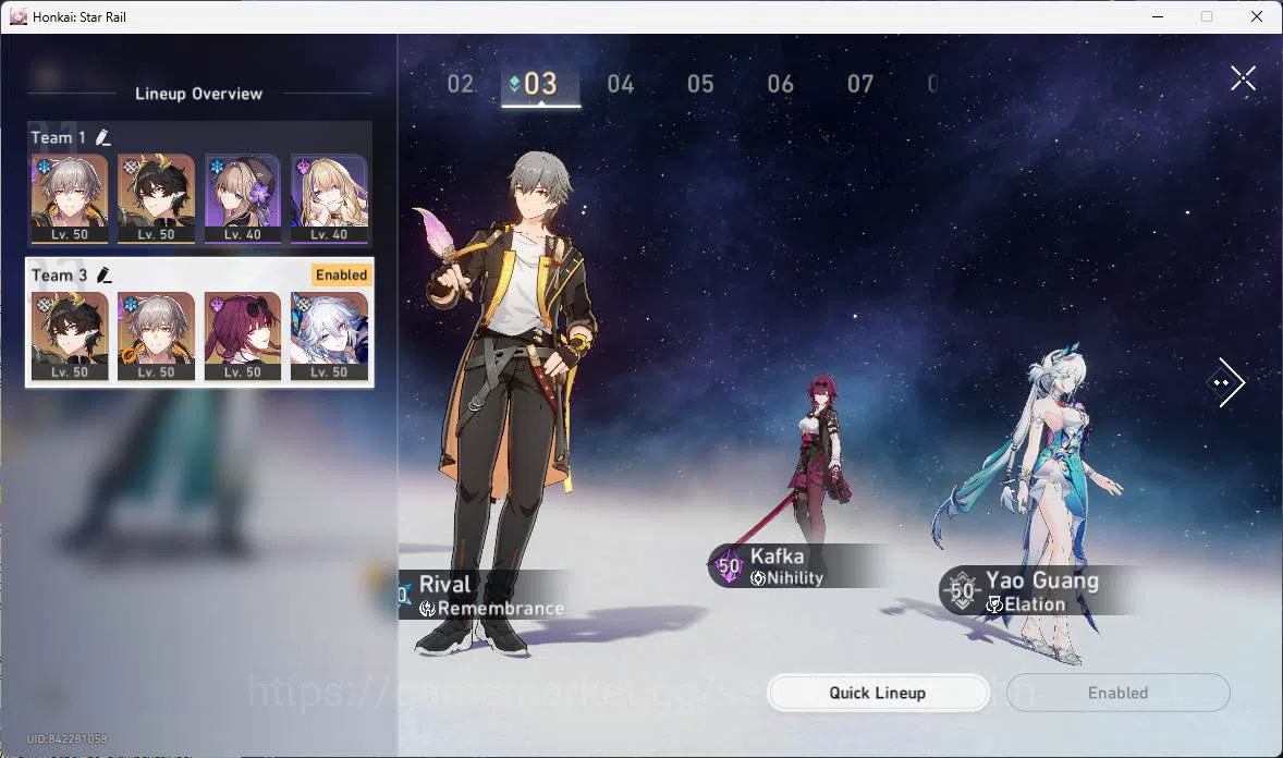 Honkai Star Rail Accounts Others ASIA|TL 40|3 Limit|Yao Guang, Kafka, Dan Heng PT,etc|Check SS|MC Male|HSR226B 8