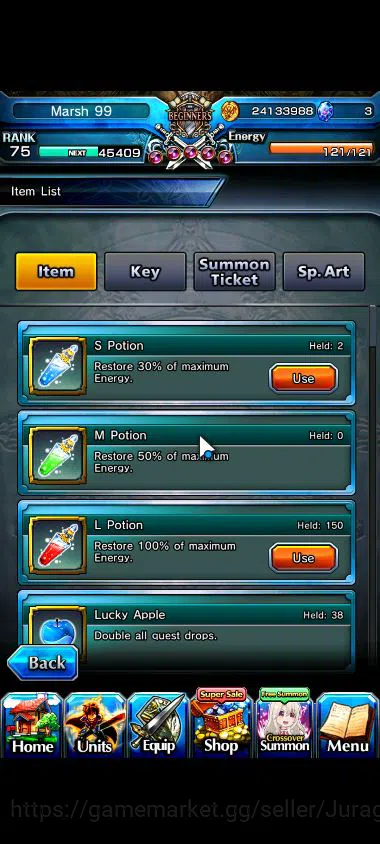 Grand Summoners Accounts Starter Global|Rank 75|7 Ascend |[WH FenTW,Lord Samurai 8