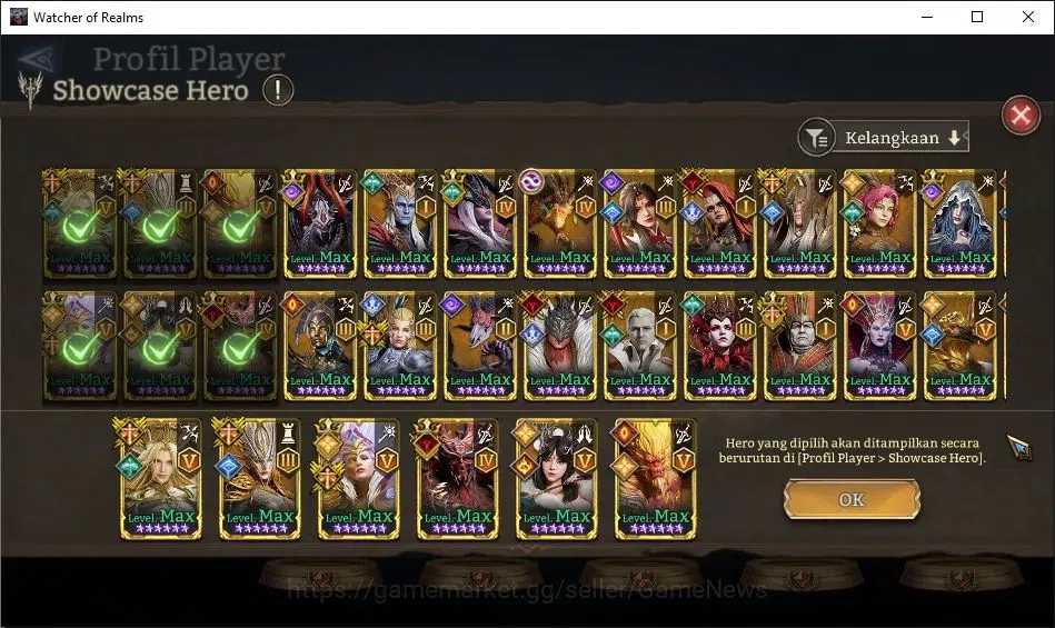 Watcher of Realms Accounts GLOBAL 60x|11,6M Power|20 Lord[IngridA5,ValderonA4 image 10