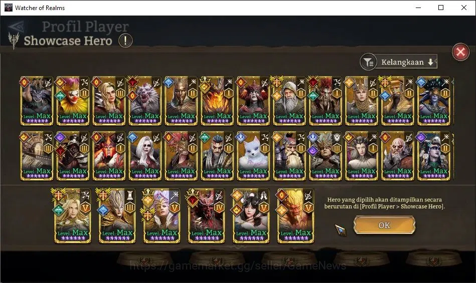 Watcher of Realms Accounts GLOBAL 60x|11,6M Power|20 Lord[IngridA5,ValderonA4 image 14
