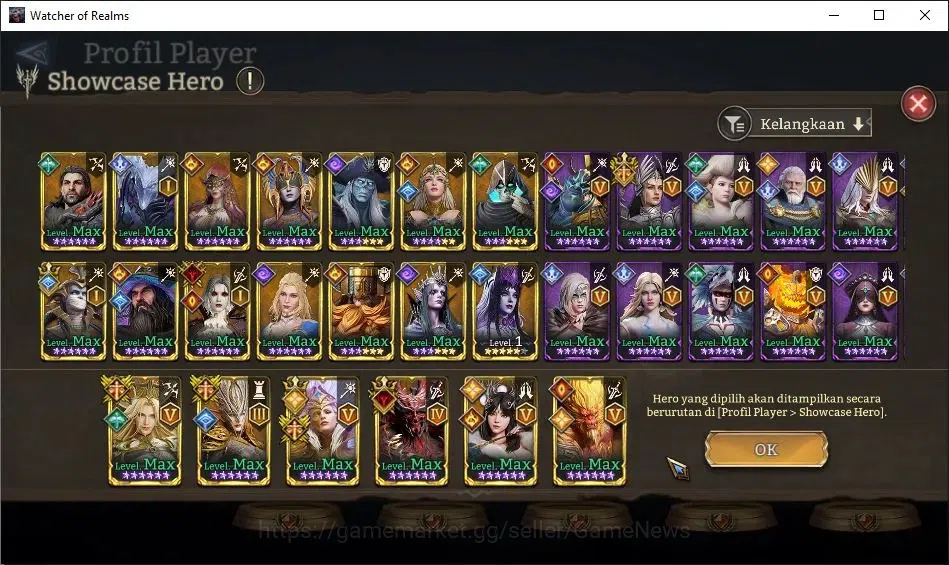 Watcher of Realms Accounts GLOBAL 60x|11,6M Power|20 Lord[IngridA5,ValderonA4 image 15