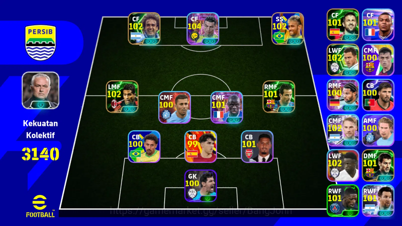 eFootball Others Power 3140 | ronaldo show,neymar brazilepic,batist image 1