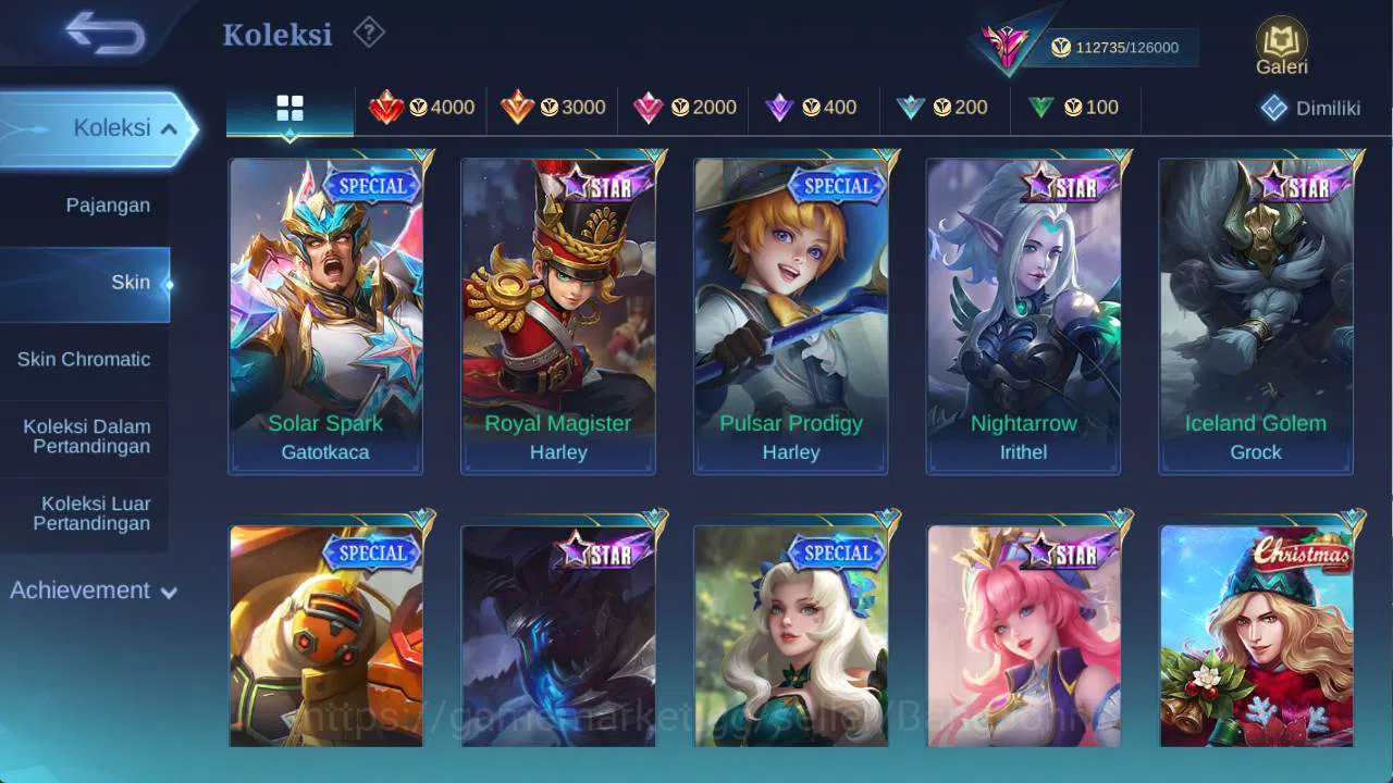 Mobile Legends: Bang Bang Accounts Others hero 131 skin 400+ legend (freya, miya), aspirant ruby, LB (alice, franco, roger 16