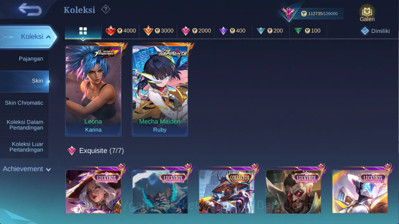 Mobile Legends: Bang Bang Accounts Others hero 131 skin 400+ legend (freya, miya), aspirant ruby, LB (alice, franco, roger 4
