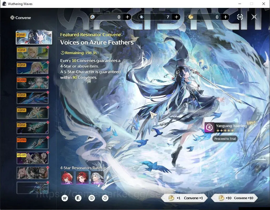 Wuthering Waves Accounts Mid-Game SEA |UL 49|2 Limited| Yangyang: Xuanling RC 6 + Signature, Rebecca |DB Lvl 30|MC Male|Log 12