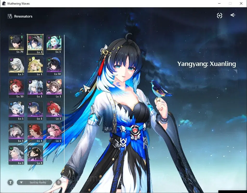 Wuthering Waves Accounts Mid-Game SEA |UL 49|2 Limited| Yangyang: Xuanling RC 6 + Signature, Rebecca |DB Lvl 30|MC Male|Log 2
