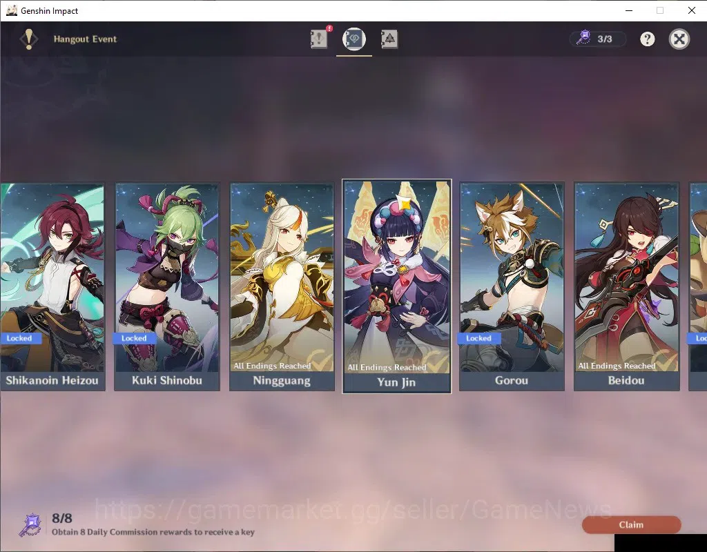 Genshin Impact Accounts ASIA|AR 57|4 Limited + 3 (*5Weapon)|Neuvilette,Ski image 20