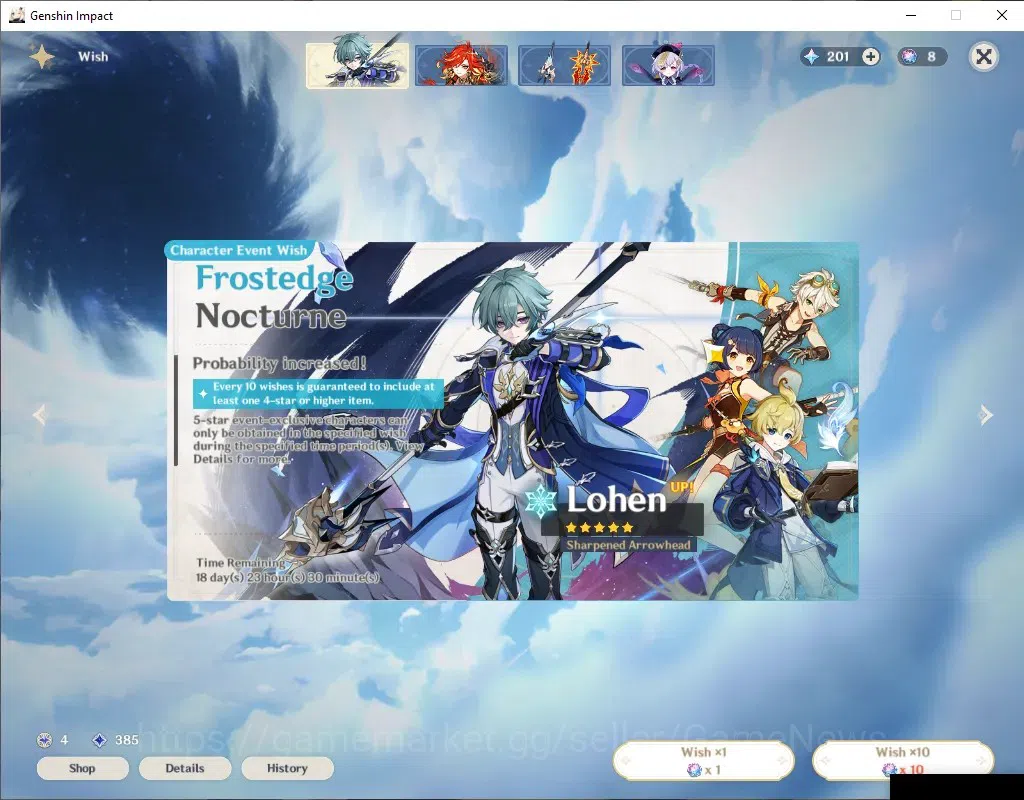 Genshin Impact Accounts ASIA|AR 57|4 Limited + 3 (*5Weapon)|Neuvilette,Ski image 9