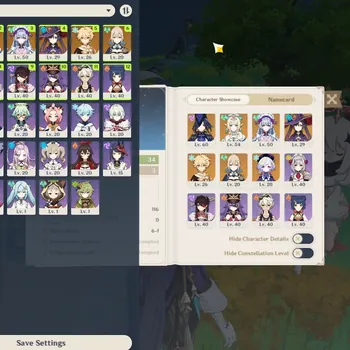 Genshin Impact Accounts Others ASIA|AR34|low explore|1*5wpn+2 LimitedVesna,Clorinde,4*5std YMizuki,Mona,Jean,Qiqi,otherchar