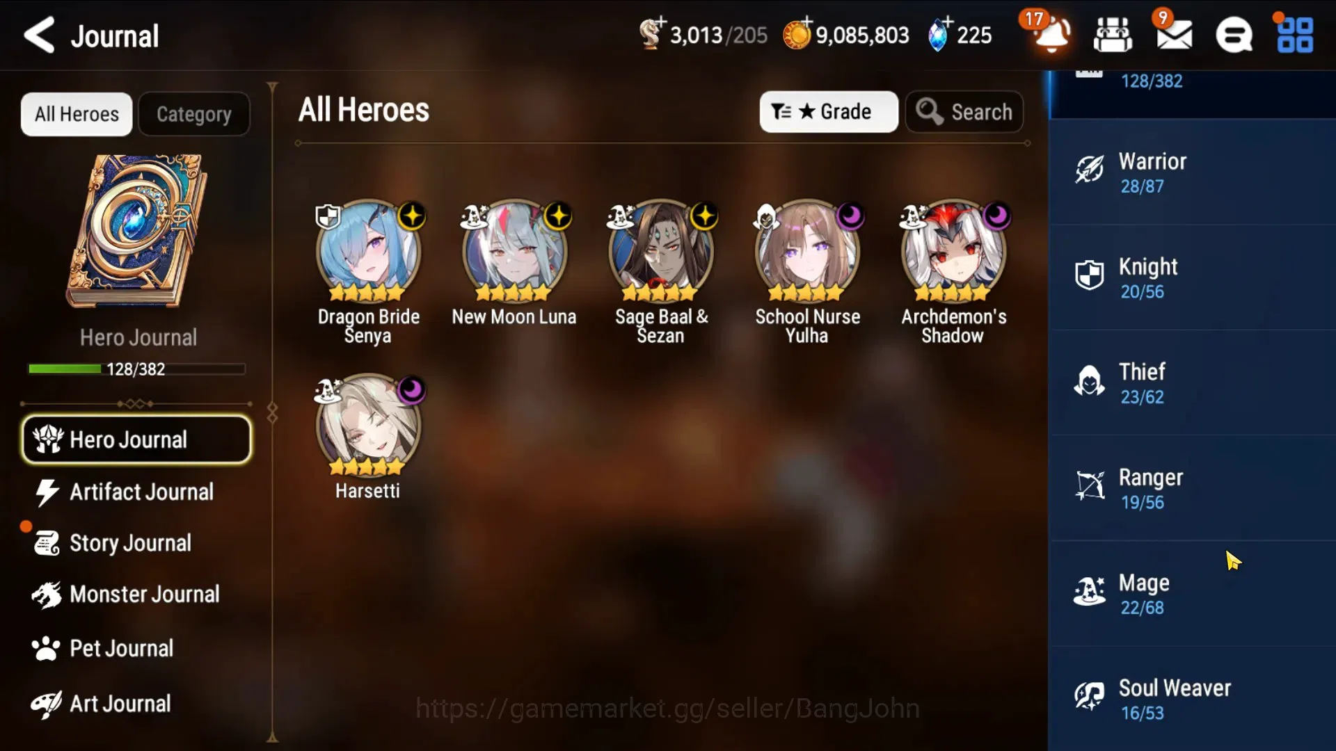 Epic Seven Accounts Starter Global | Best Starter 6 ML(SN Yulha,NM Luna,Harsetti,DB Senya,Etc.)|Newbie ON|PoH+Bless ON 16