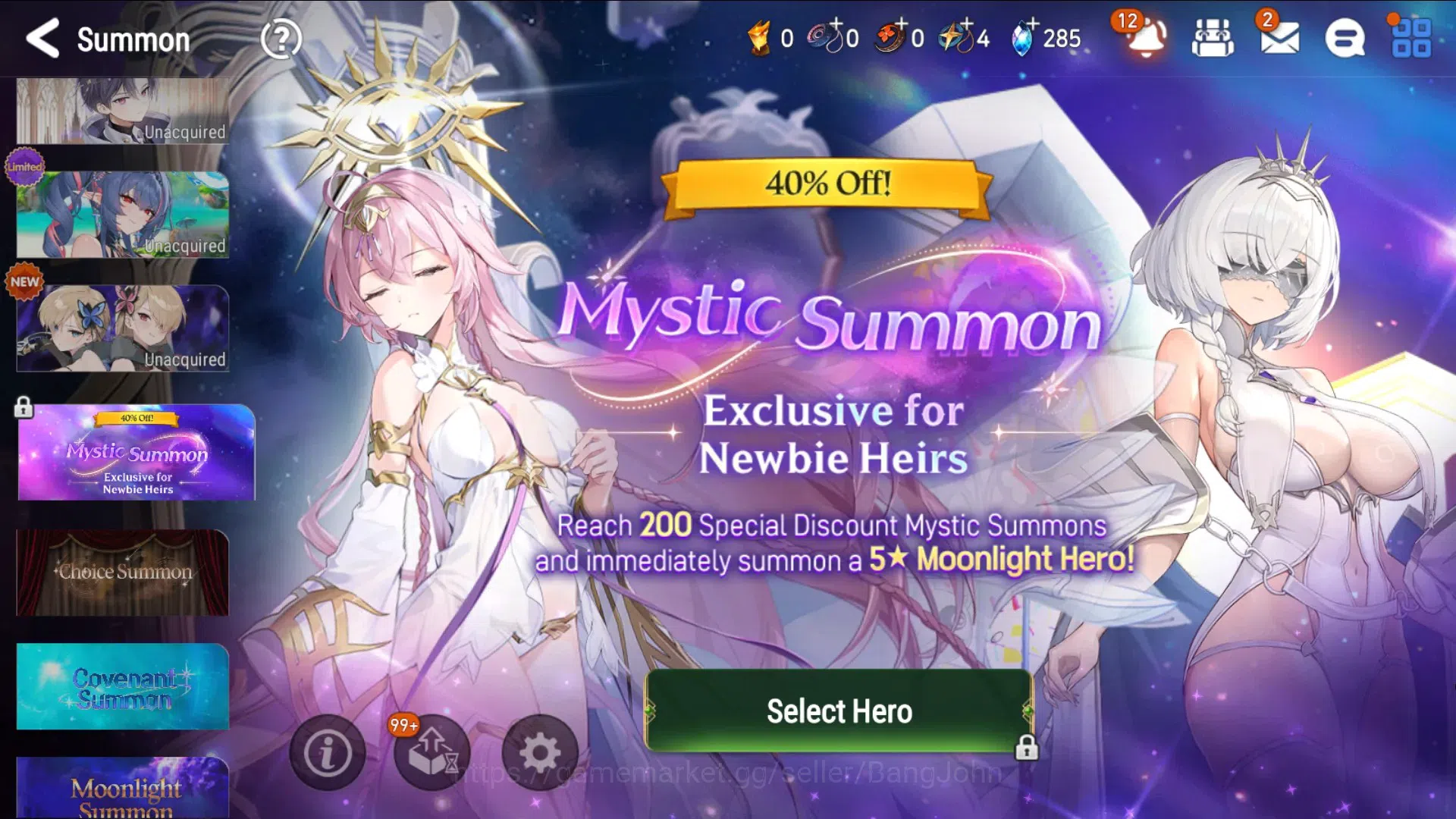 Epic Seven Accounts Starter Global | Best Starter 6 ML(SN Yulha,NM Luna,Harsetti,DB Senya,Etc.)|Newbie ON|PoH+Bless ON 6