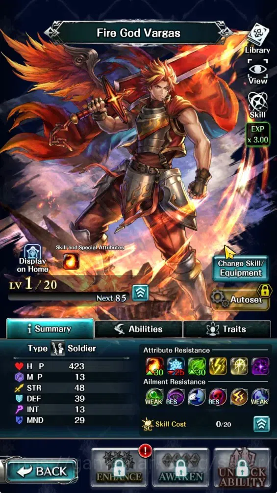 Last Cloudia Accounts GLOBAL|Rank 7|Collab Brave Frontier (Fire God Varg image 2