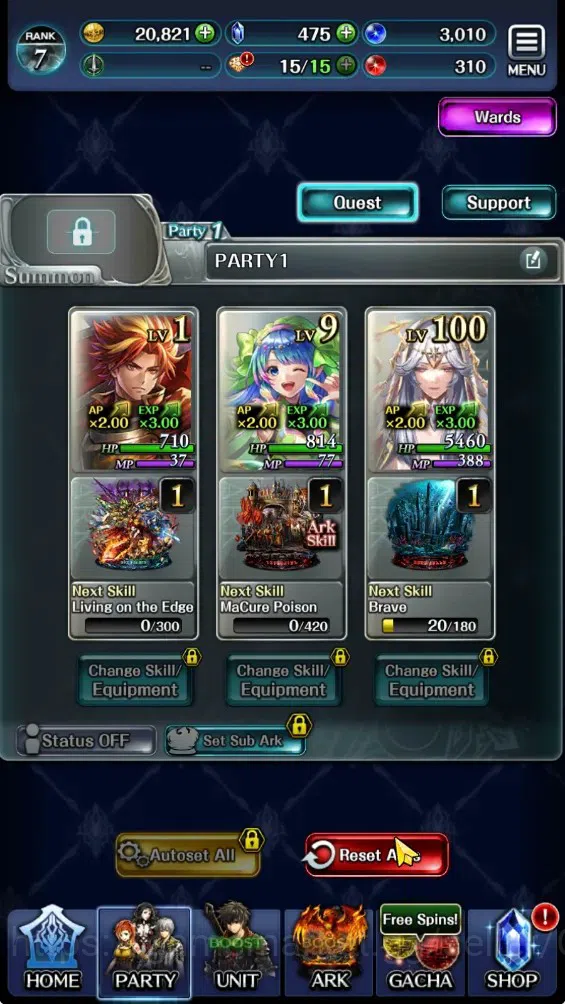 Last Cloudia Accounts GLOBAL|Rank 7|Collab Brave Frontier (Fire God Varg image 6
