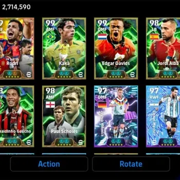 eFootball Accounts Legends & Iconic Players Mobile |PW 3176|Bigtime Rodri|Epic Kaka,Davids,Alba,Ronaldinho,Scholes, Etc|SHW