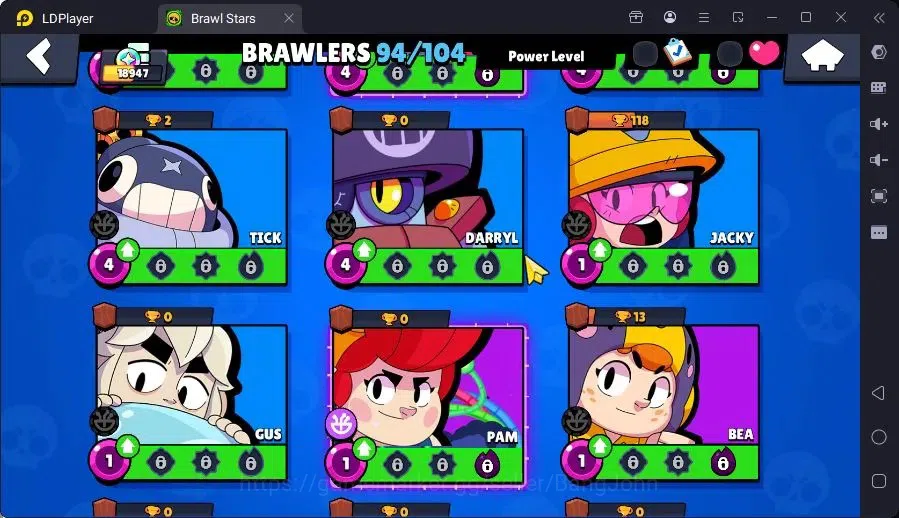 Brawl Stars Accounts Trophy 18947|94 Brawler|33 Max Hc(Shelly,Bull,Brock,ETC)|3 Hc,14 Legend,17Mythic Skin|16012 13