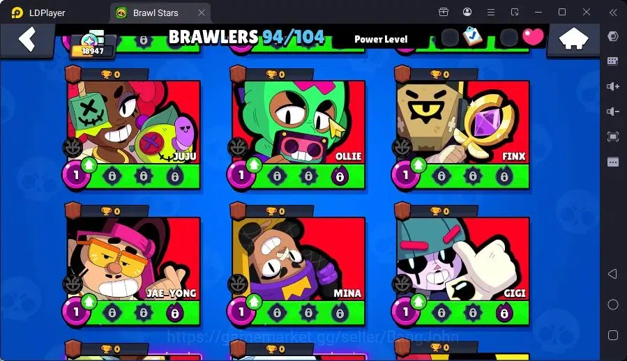 Brawl Stars Accounts Trophy 18947|94 Brawler|33 Max Hc(Shelly,Bull,Brock,ETC)|3 Hc,14 Legend,17Mythic Skin|16012 19