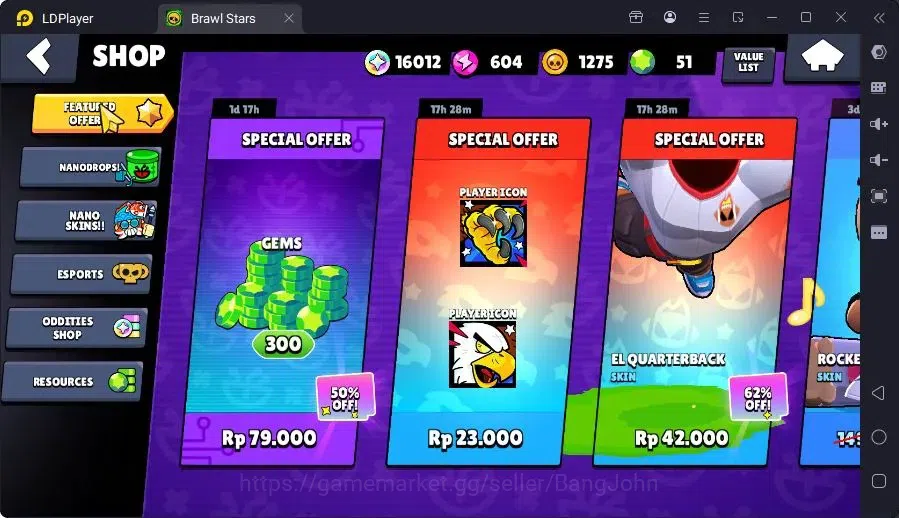 Brawl Stars Accounts Trophy 18947|94 Brawler|33 Max Hc(Shelly,Bull,Brock,ETC)|3 Hc,14 Legend,17Mythic Skin|16012 4