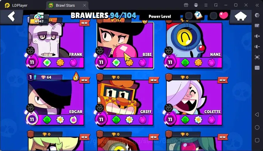 Brawl Stars Accounts Trophy 18947|94 Brawler|33 Max Hc(Shelly,Bull,Brock,ETC)|3 Hc,14 Legend,17Mythic Skin|16012 7