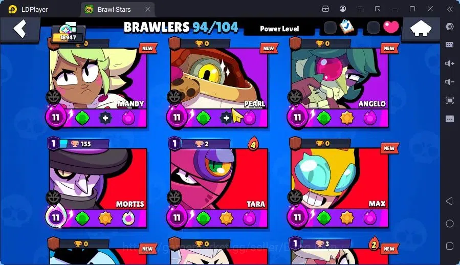 Brawl Stars Accounts Trophy 18947|94 Brawler|33 Max Hc(Shelly,Bull,Brock,ETC)|3 Hc,14 Legend,17Mythic Skin|16012 8